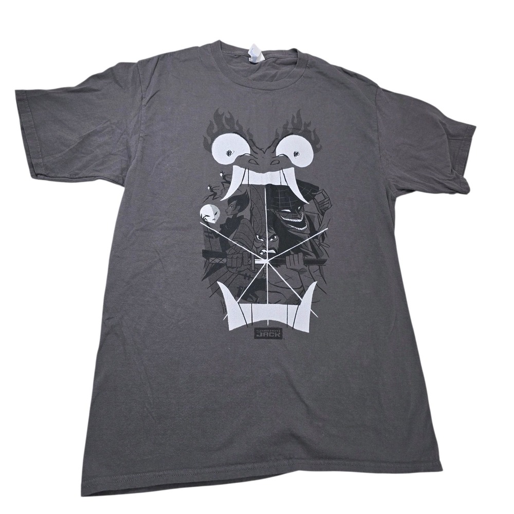 Adult Swim Samurai Jack Divisive‎ Short Sleeve Shirt Gray Size Medium